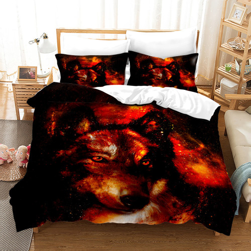 Red Wolf Bed Set