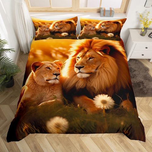 Couple Lion Bed Set