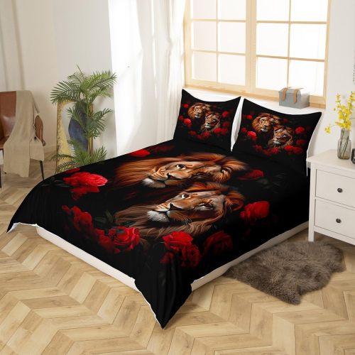 Rose Themed Lion Bed Set