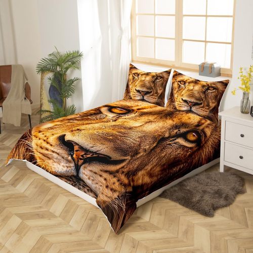 3D Lion Face Bed Set