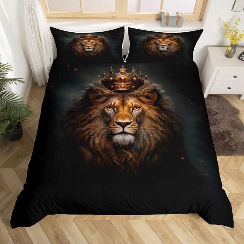King Lion Golden Bed Set