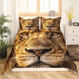 3D Lion Face Bed Set