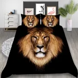 Black Lion Head Bed Set
