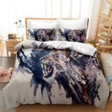 Ink Lion Print Bed Set