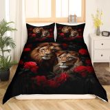 Rose Themed Lion Bed Set