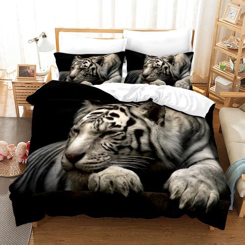 White Tiger Bed Set