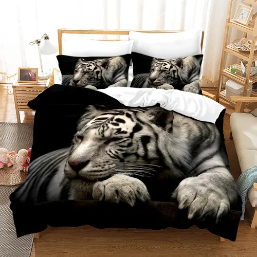White Tiger Bed Set