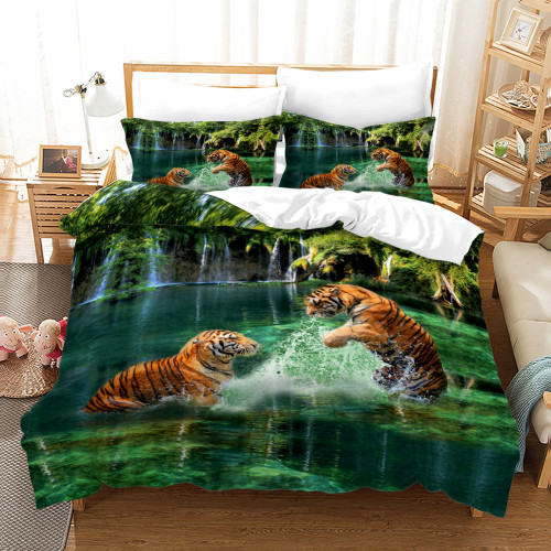 Playing Tigers Bed Set