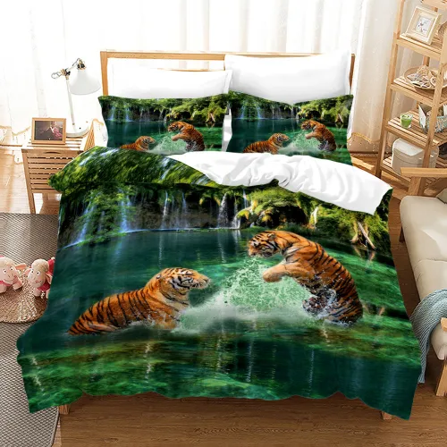 Playing Tigers Bed Set
