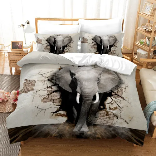 3D Elephant Bed Set