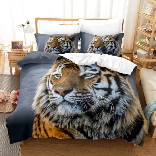 Bedroom Tiger Face Bed Set