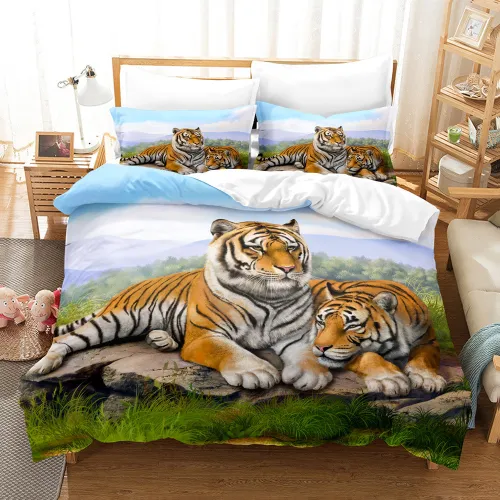 Tiger Couples Bed Set