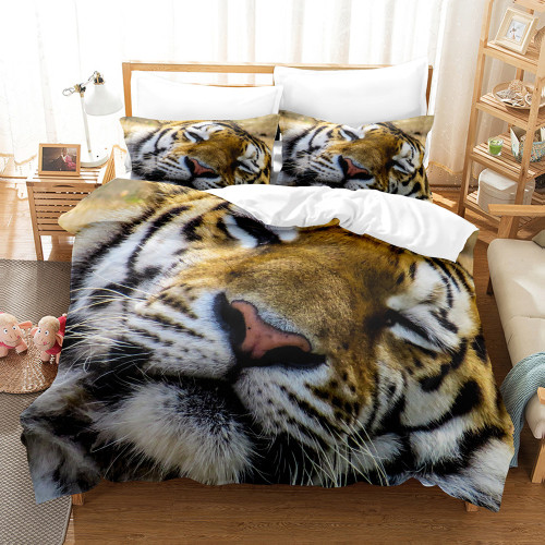 3D Tiger Head Bed Set
