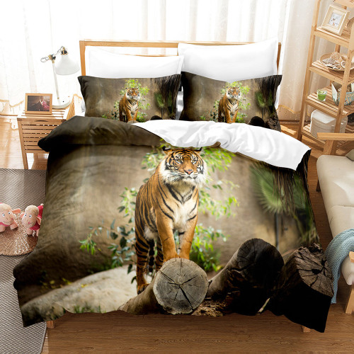 Flowers Tiger Bed Set
