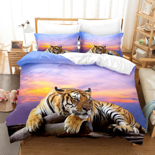 Tiger Printing Bed Set