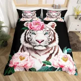 Flowers Tiger Bed Set
