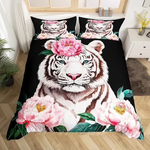 Flowers Tiger Bed Set
