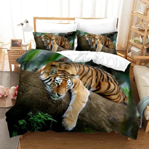 Laying Tiger Bed Set