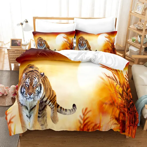 Tiger Themed Bed Set