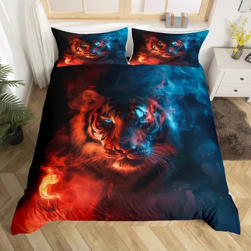 Gothic Fire Tiger Bed Set