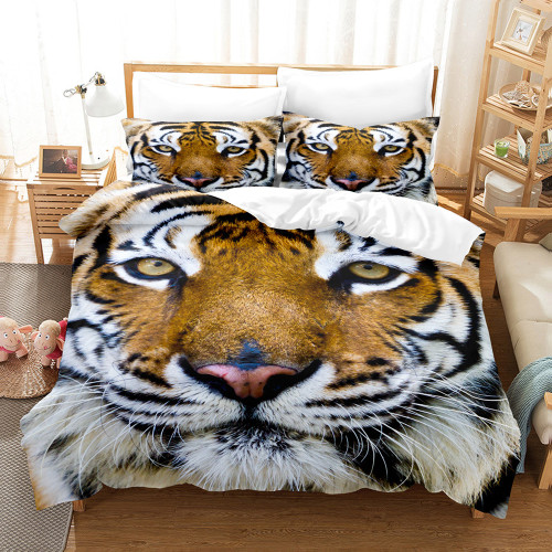 3D Tiger Head Bed Set