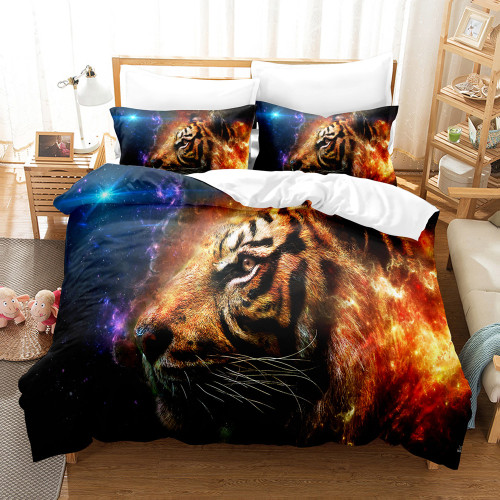 Galaxy Tiger Bed Set