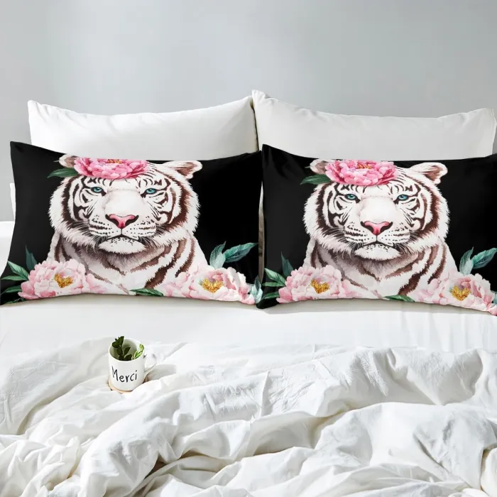 Flowers Tiger Bed Set