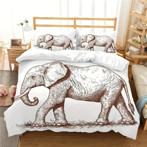 Elephant Drawing Bed Set