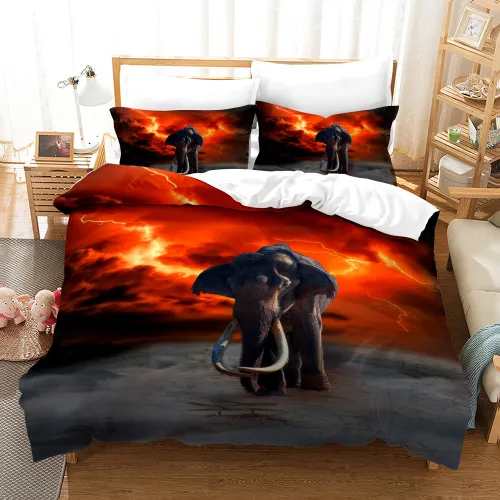 Sunset Elephant Bed Set