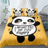Fluffy Panda Bed Set