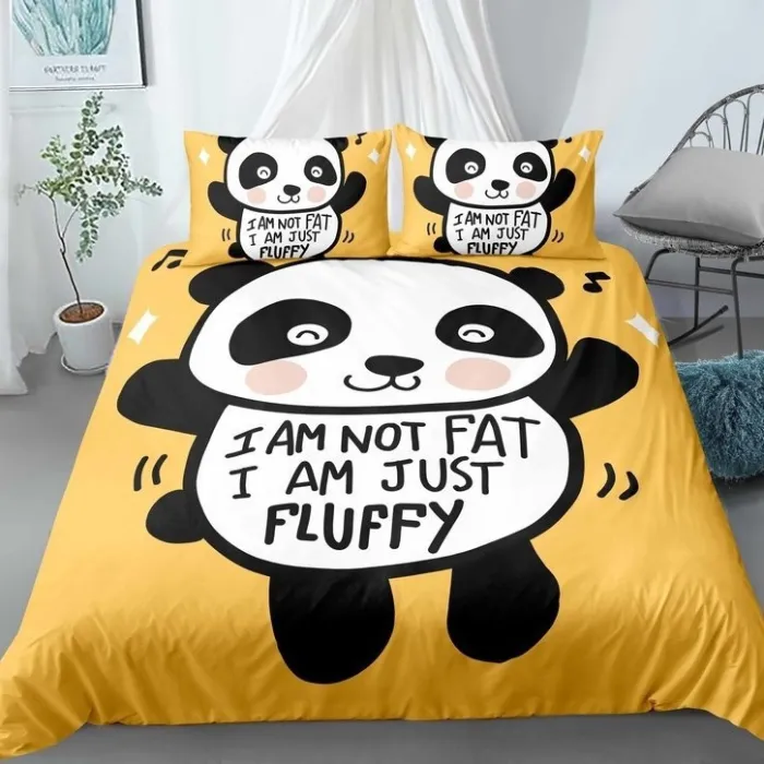 Fluffy Panda Bed Set