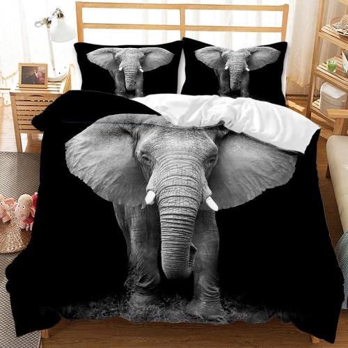Black Elephant Bed Set