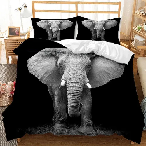 Black Elephant Bed Set