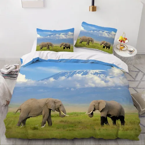 Couples Elephant Bed Set