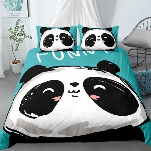 Cute Panda Face Bed Set