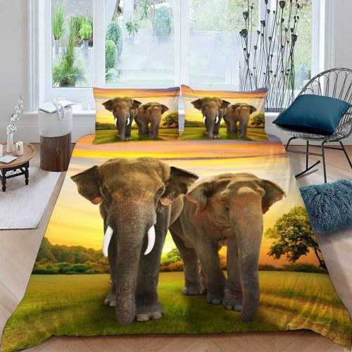 Couples Elephant Bed Set