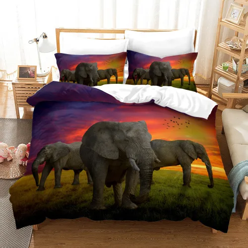 Elephant Packs Bed Set