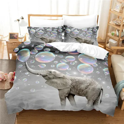 Bubbles Elephant Bed Set