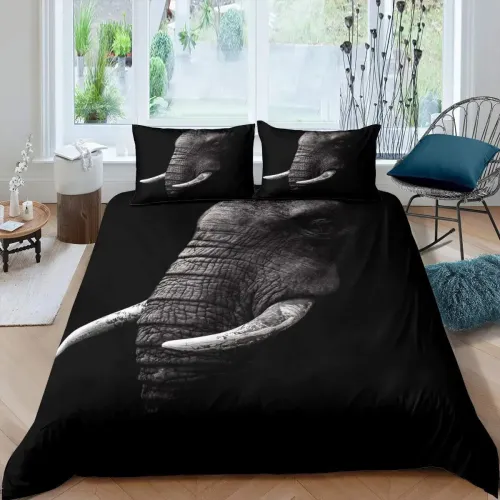 Elephant Portrait Bed Set