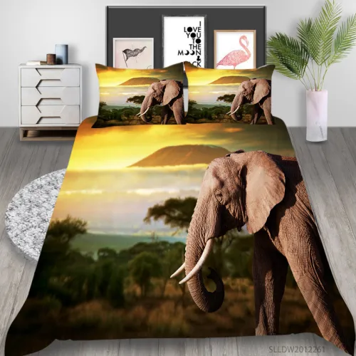 Wild Elephant Bed Set