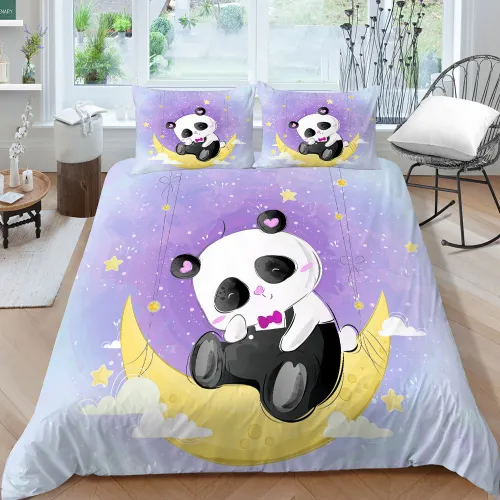 Stars Moon Panda Bed Set