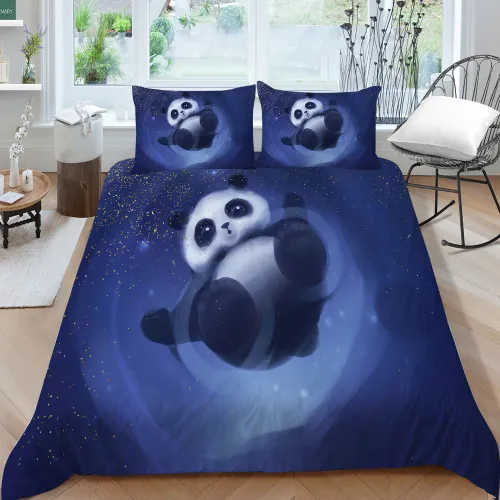 Funny Panda Bed Set