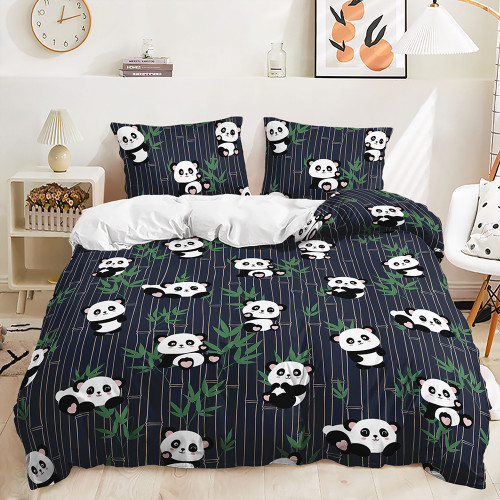 Panda Leaves Bed Set