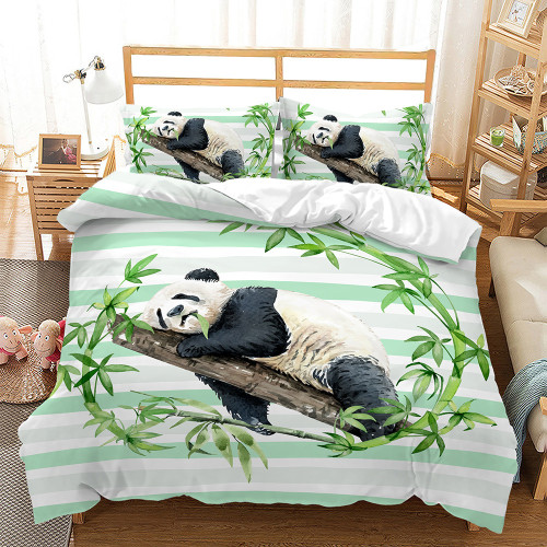 Panda Bear Print Bed Set