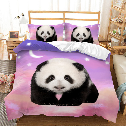 Pink Panda Bed Set