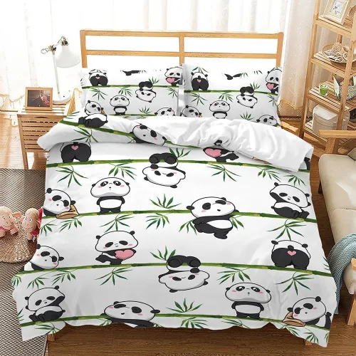 Funny Panda Bed Set