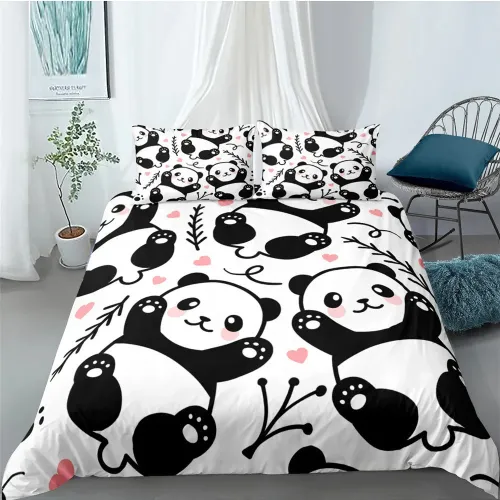 Kawaii Panda Bed Set