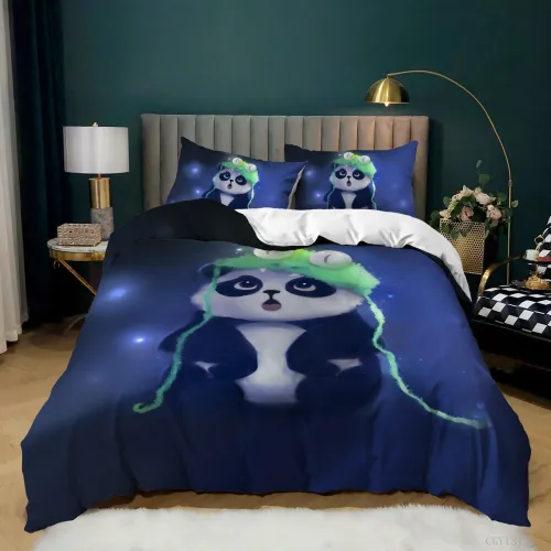 Cute Panda Bed Set