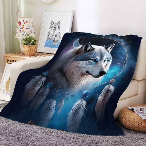 Dreamcatcher Wolf Blanket