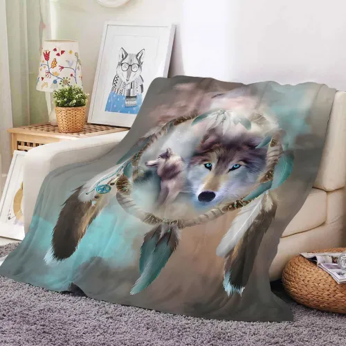 Wolf Dreamcatcher Blanket